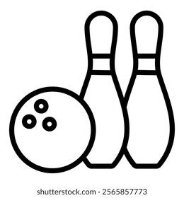 Bowling Icon Element For Design