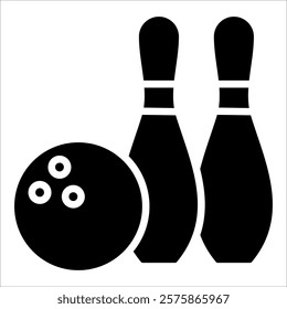 Bowling Icon Element For Design