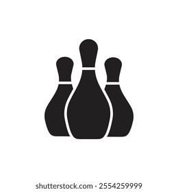 Bowling icon Flat line illustration