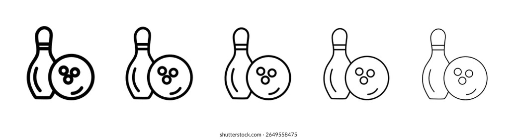 Ícone de boliche simples esboço logotipo