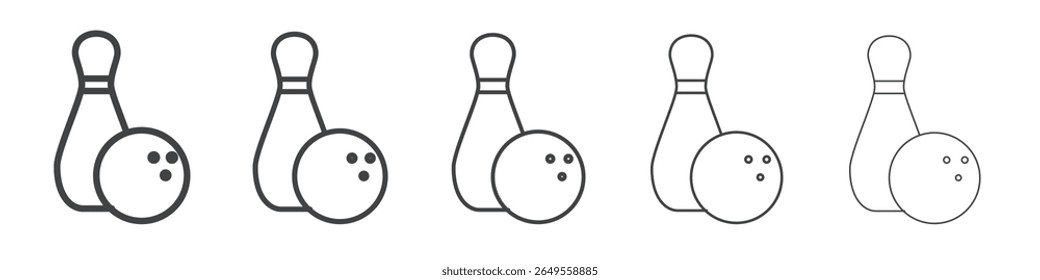 Ícone de boliche simples esboço logotipo