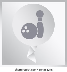 The bowling icon. Game symbol.