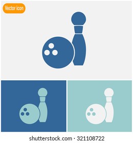 The bowling icon. Game symbol.