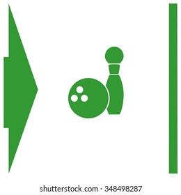 The bowling icon. Game symbol.