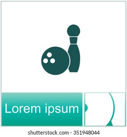 The bowling icon. Game symbol.