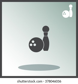The bowling icon. Game symbol.