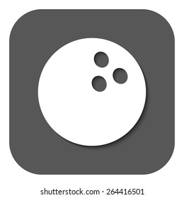 The bowling icon. Game symbol. Flat Vector illustration. Button