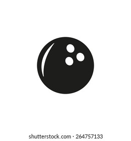 The bowling icon. Game symbol. Flat Vector illustration