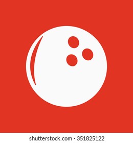 The bowling icon. Game symbol. Flat Vector illustration