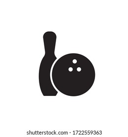 bowling icon glyph vector illustration. fitness icon isolated on white background