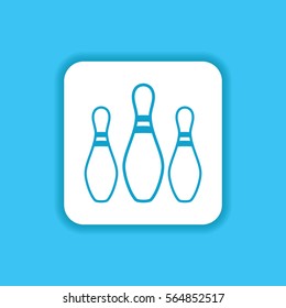 Bowling Icon. Graphic Flat Isolated for Use Web, Mobile and Everything 