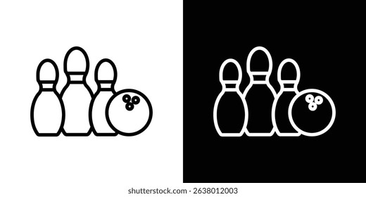 Bowling icon Graphic vector set for ui design