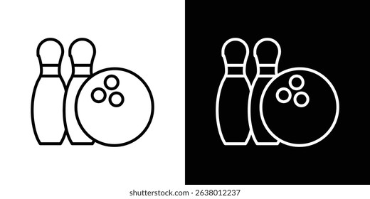 Bowling icon Graphic vector set for ui design