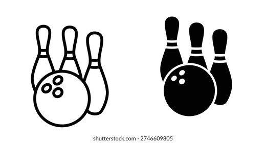 Bowling icon illustration design template 