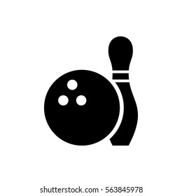 bowling icon illustration isolated vector sign symbol