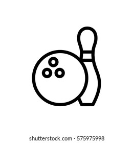 bowling icon illustration isolated vector sign symbol
