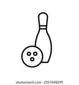 Bowling icon Isolated flat vector in outline