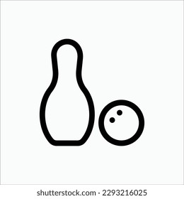 bowling icon, isolated icon in light background, perfect for website, blog, logo, graphic design, social media, UI, mobile app