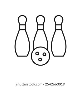 Icono de bolos aislado sobre fondo blanco