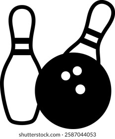 The bowling icon isolated on white background