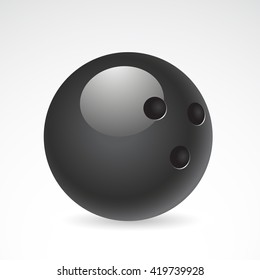 Bowling icon isolated on white background. Vector art.