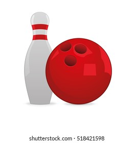 bowling icon isolated a on white background