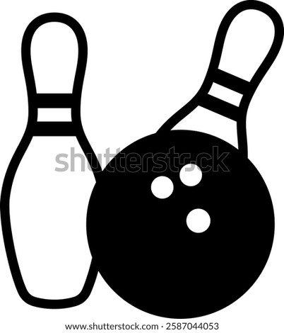 The bowling icon isolated on white background