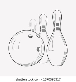 Bowling icon line element. Vector illustration of bowling icon line isolated on clean background for your web mobile app logo design.
