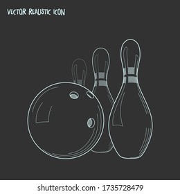 Bowling icon line element. Vector illustration of bowling icon line isolated on clean background for your web mobile app logo design.