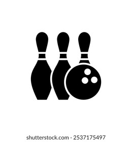 Bowling icon logo design. bowling ball and pin sign and symbol.