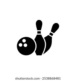 Bowling icon logo design. bowling ball and pin sign and symbol.