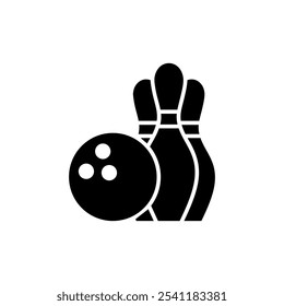 Bowling icon logo design. bowling ball and pin sign and symbol.