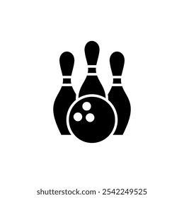 Bowling icon logo design. bowling ball and pin sign and symbol.