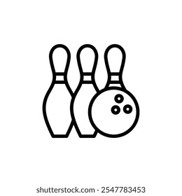 Bowling icon logo design. bowling ball and pin sign and symbol.