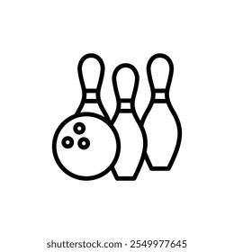 Bowling icon logo design. bowling ball and pin sign and symbol.