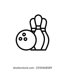 Bowling icon logo design. bowling ball and pin sign and symbol.