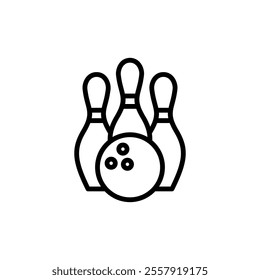 Bowling icon logo design. bowling ball and pin sign and symbol.