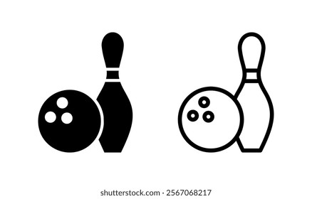 Bowling icon logo design. bowling ball and pin sign and symbol.