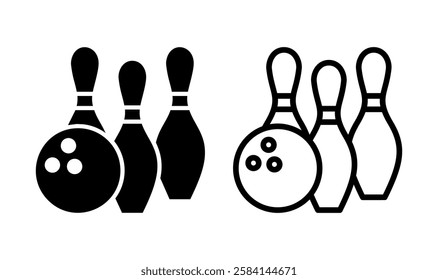 Bowling icon logo design. bowling ball and pin sign and symbol.