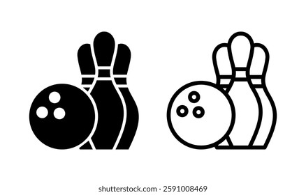 Bowling icon logo design. bowling ball and pin sign and symbol.