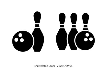 Bowling icon logo design. bowling ball and pin sign and symbol.