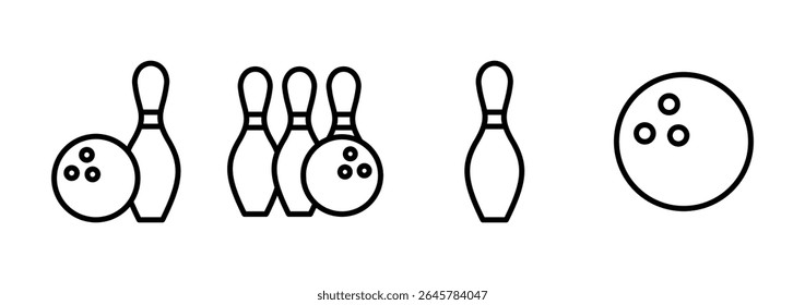 Bowling icon logo design. bowling ball and pin sign and symbol.