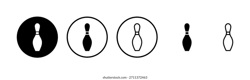 Bowling Symbol Logo Design. Bowlingkugel und Pin-Zeichen und -Symbol.