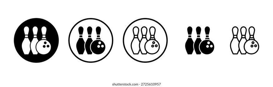 Bowling icon logo design. bowling ball and pin sign and symbol.