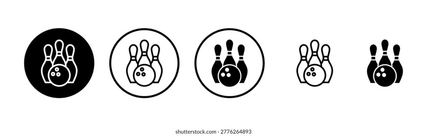 Bowling icon logo design. bowling ball and pin sign and symbol.