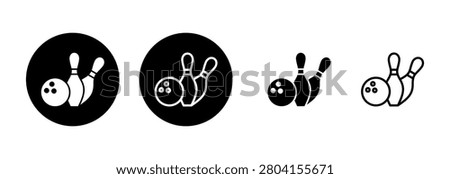 Bowling icon logo design. bowling ball and pin sign and symbol.