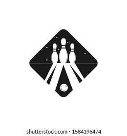 Bowling icon logo design vector 