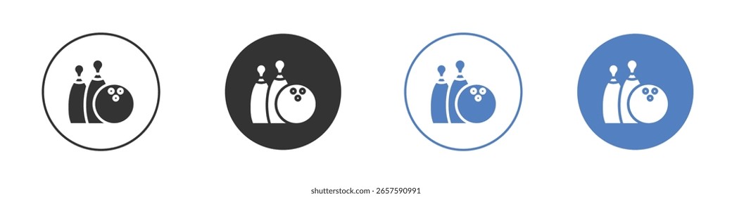 Bowling Symbol Logo Grafik Designs
