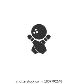 Bowling icon logo vector illustration