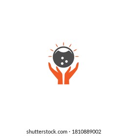 Bowling icon logo vector illustration